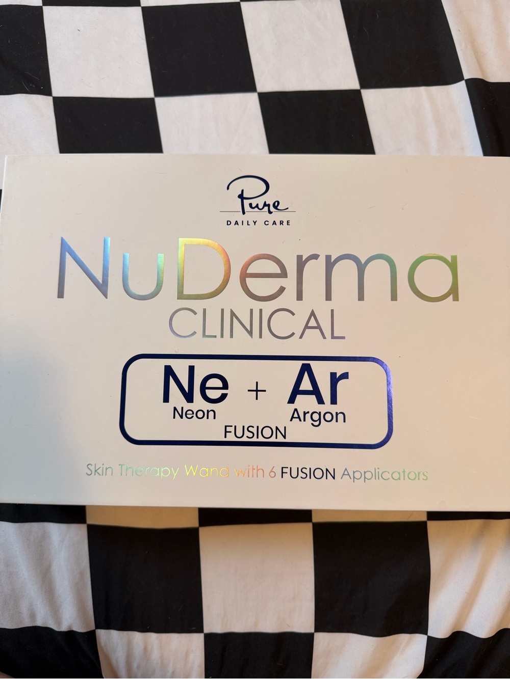 NuDerma Clinical Neon + Argon Skin Therapy Wand - White